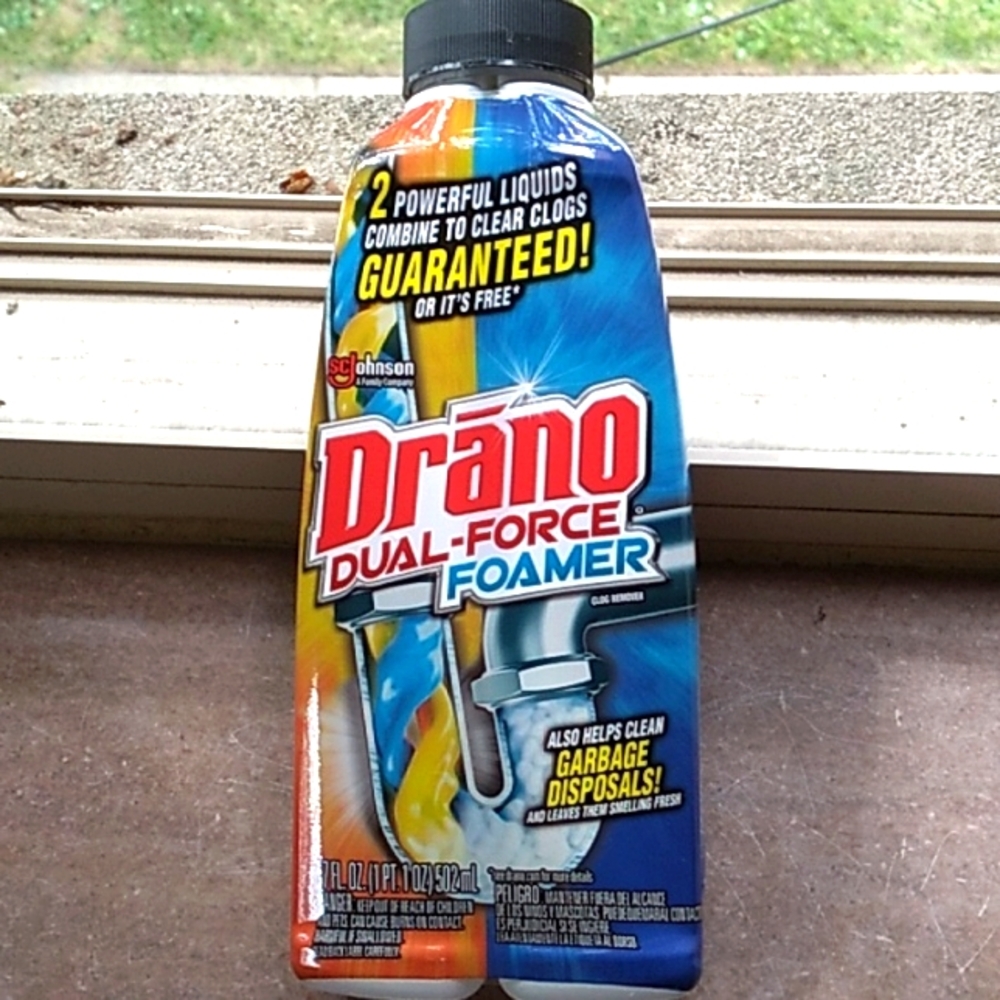 Drano Dual-Force Foamer Clog Remover and Cleaner for Shower or Sink Drains